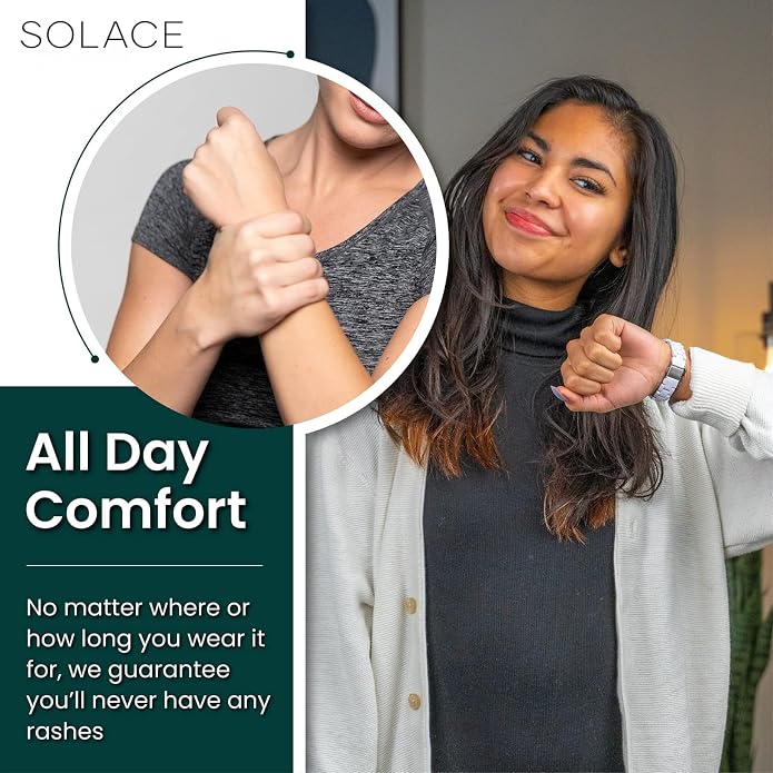 Solace Bands Slim Matte Resin Watch Band - Universal Fit for Apple Watch Bands for Women and Men, iWatch Bands for 38mm 40mm 41mm 42mm 44mm 45mm 49mm Ultra, SE and Series 11 10 9 8 7 6 5 4 3 2 1