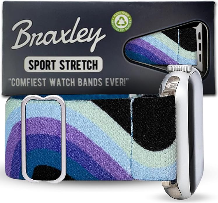 Braxley Bands for Apple Watches - Stretchy and Washable - Adjustable with Apple Watch Bands for Women & Men - Compatible with Apple Watch Series SE Ultra 9 8 7 6 5 4 3 2 1