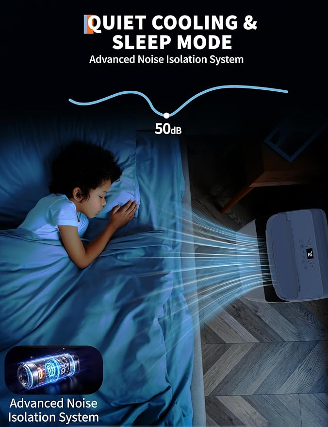 Garvee 14K BTU Portable AC 3 in 1 Follow Remote Win Kit 750 sqft Large Room