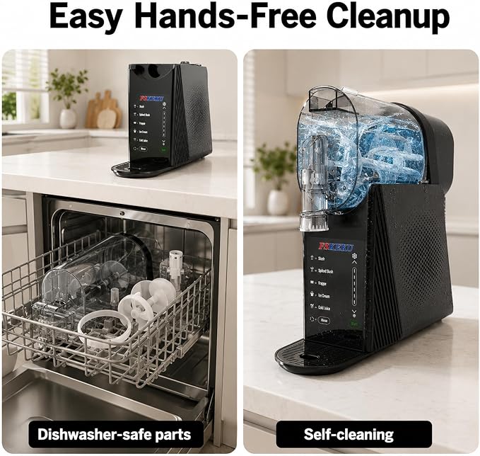 85oz Slushy Maker Machine for Home, Slushie Machines No Ice Needed Countertop with 5 Presets, Auto-Clean, Frozen Margaritas, Cocktails, Frappés, Smoothies, Milkshakes Summer Parties Gifts