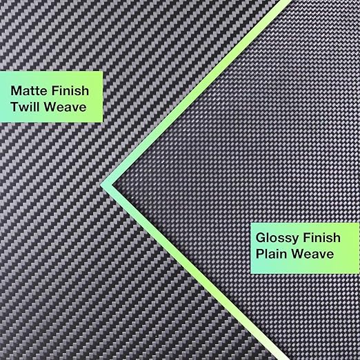 400x500x6mm 100% 3K Carbon Fiber Sheet, Glossy Plain Weave Carbon Fiber Panel, Real Carbon Fiber Board for DIY, Car Models, RC Drones, Wallets, Repair Projects