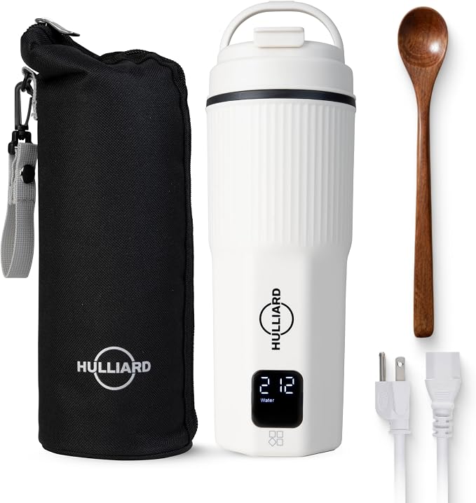 Travel Electric Kettle, 450ml, Dual Voltage, 316 Stainless Steel | 6 temperature presets, 100–240V dual voltage, auto shut-off, 316 stainless steel interior, 450ml capacity