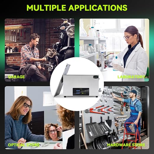 Ultrasonic Cleaner, One-Touch Cleaning,Heating, Deep Mode, ECO Energy-Saving Ultrasonic Cleaning Machine Excellent for Labs,Carburetor,Jewelry,Dentures,Automotive & Industrial Parts. (30L)