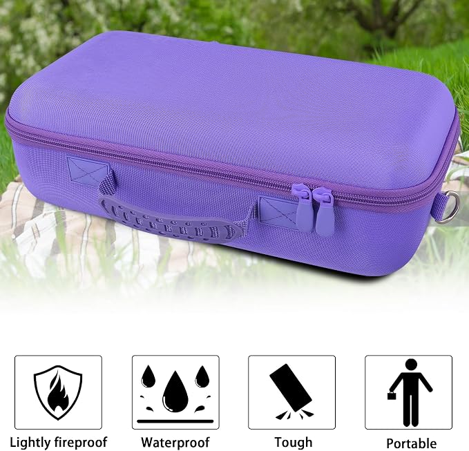 for Bose SoundLink Max Portable Speaker Hard Protective Case, Portable Travel Case Replacement with Shoulder Strap and Handle (Purple Case) - co2CREA