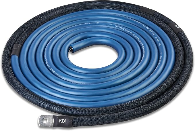 NVX True 1/0 Gauge AWG 100% OFC Complete Amplifier Wiring Kit with 2-Channel RCA Cable - XKIT02