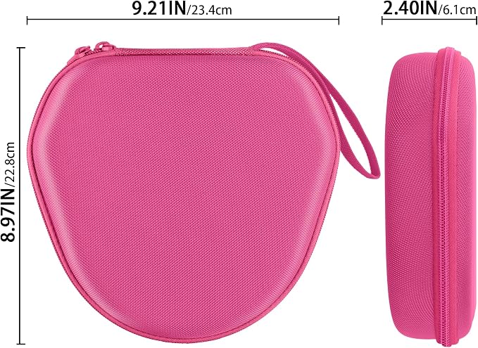 co2CREA Hard Case with Sleep Mode Replacement for Apple AirPods Max 2 / AirPods Max Wireless Over-Ear Headphones (Rose Red Case + Inside Red)