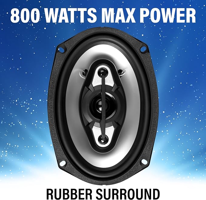 BOSS Audio Systems NX694 6 x 9 Inch Car Door Speakers - 800 Watts (per Pair), Coaxial, 4 Way, Full Range 4 Ohms, Sold in Pairs, Bocinas para Carro