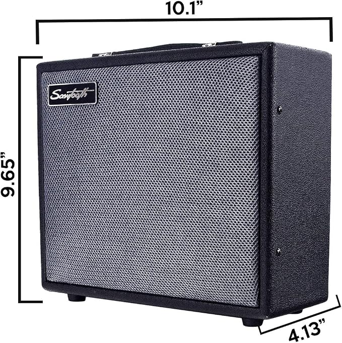 Sawtooth 10-Watt Electric Guitar Amp with Instrument Cable & Pick Sampler