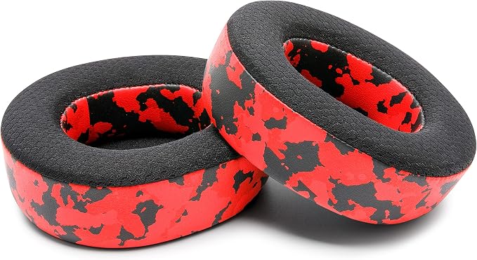 WC Freeze Nova Pro Wireless - Cooling Gel Earpads for Arctis Nova Pro Wireless, Nova Elite & Nova Pro Omni (Doesn’t Fit Other Models), by Wicked Cushions, Extra Thick & Comfortable | Red Camo