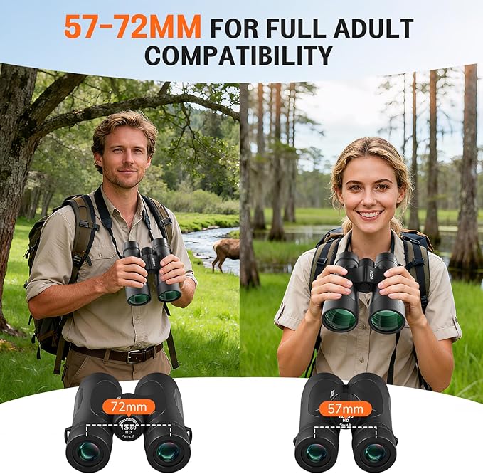Occer 12x50 Binoculars for Adults High Powered IPX7 Waterproof - Fogproof Shockproof UHD Binoculars, Rubber Armor Binocular for Hunting, Bird Watching, Cruise Ship