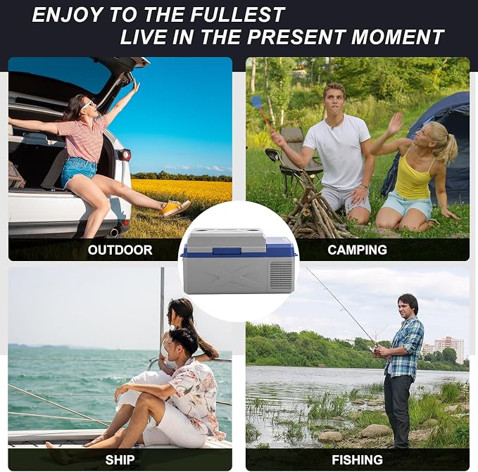 X20 12 Volt Refrigerator,Mini Portable Freezer,20 Quart(19L) Electric Cooler,12V Car Fridge APP Control,12/24V DC 100-240V AC for Ourdoor, Camping, Travel, Truck,RV, Boat -4℉~68℉