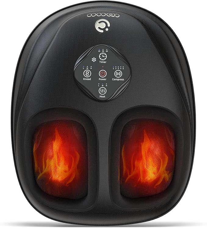 CooCoCo Upgraded Shiatsu Foot Massager - Feet Massager with Heat, Foot Warmer for Women Men, Home Office Use