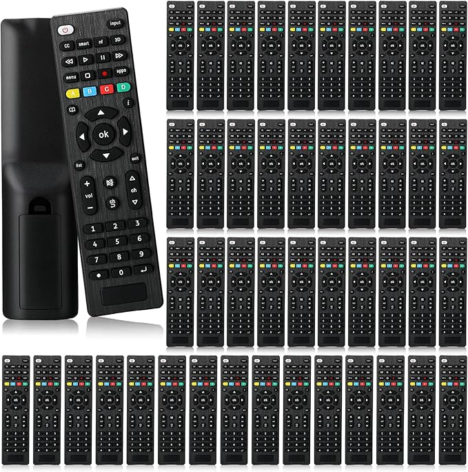 100 Pack Universal TV Remote Replacement Compatible with All Smart TV LED LCD HDTV 3D Series for Motel Hotel Nursing Home (Regular)
