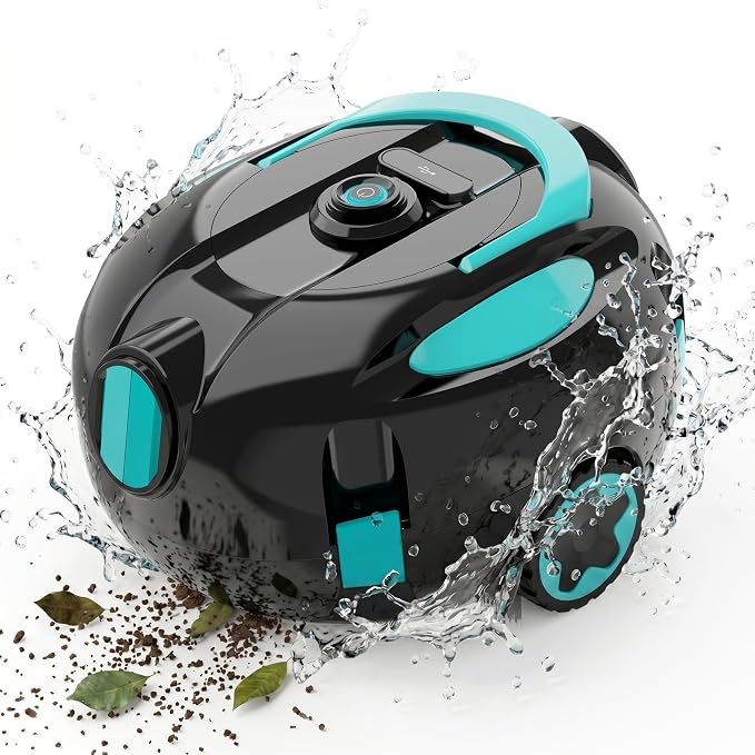 Inground Pool Vacuum Robot, Cordless Automatic Pool Cleaner Robot, Robotic Pool Cleaner for Under-Ground Pool with Self-Parking,120Mins Runtime