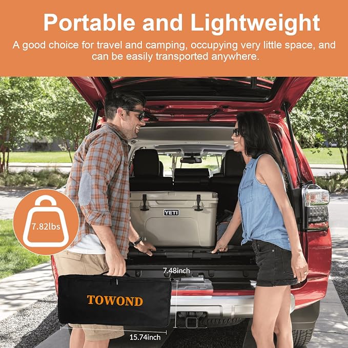 Projector Screen with Stand, Towond 120 inch Outdoor Movie Screen 16:9 HD Front Rear Portable Projection Screen with Carry Bag Wrinkle-Free and Foldable Design for Soccer Match Viewing Parties