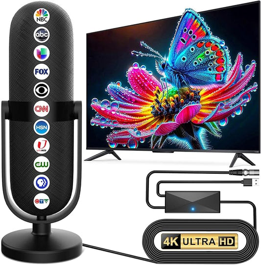 2026 TV Antenna Indoor,Antennas for Local Channels,Antenna for Smart with 360° Signal Booster Reception,Digital Antenna 2500+ Miles Range Support 8K 4K 1080p Televisions