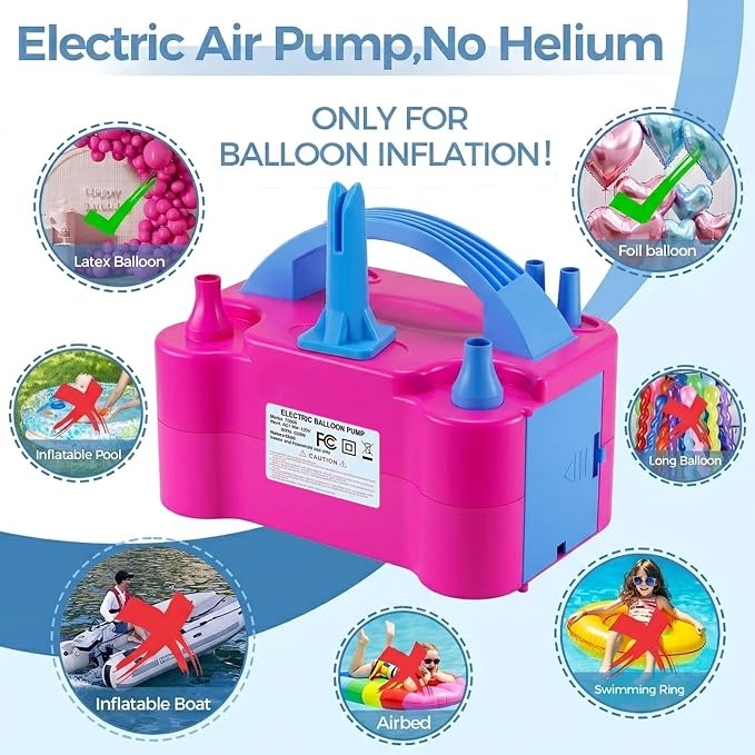 Electric Balloon Pump, Pump Electric, New Fast Balloon Tying Tool,Suitable for Party Decoration, Birthday Celebrations, Wedding Events