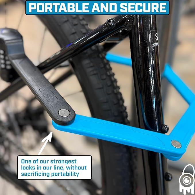 Monster Folding Bike Lock – Heavy-Duty Anti-Theft Hardened Steel, Rust-Proof, Foldable Compact High-Security Lock for Bicycle, Scooter & Motorcycle