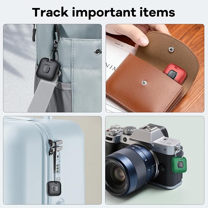 Hoxe Dual System (iOS & Android) Air Tracker Tags 3 Pack (Colorful), New Key Finder Tracker Tag Work with Apple Find My & Google Find Hub App, Smart Tag Suitable for Key, Bag, Luggage, Pet, Car, etc