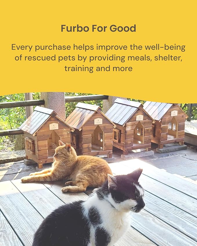 Furbo 360° Cat Camera: Basic See, Talk & Toss Features, No AI Alerts, No Subscription Required, Pet Security Cam w/Meowing Alerts, Rotating View, Treat Toss, 2-Way Audio, Smart Home Kitty Monitoring