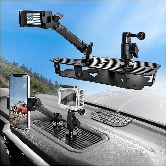 WXRYLYN 2024 Tundra Metal Dash Platform Phone Holder for 2022-2025 2026 Tundra & Sequoia