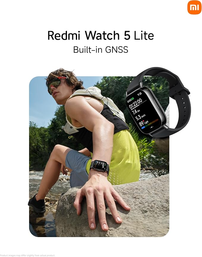 XIAOMI Redmi Watch 5 Lite Global 1.96" Amoled Up to 18 Days Battery GNSS Dual Mic 150+ Workout Modes 5ATM Water Resistance Heart Rate Sensor (Light Gold)