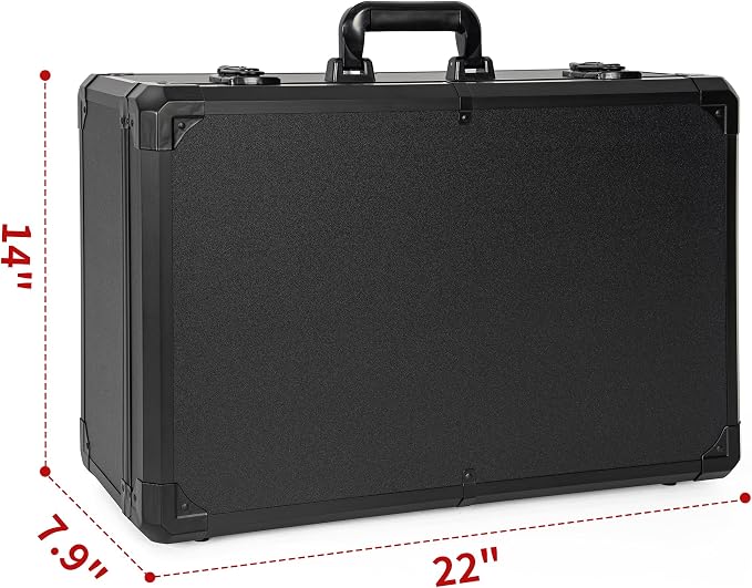 Protective Hard Case 22 X 14 X 8-Inch Shockproof Water-resistant with Customized DIY Foam Insert fit for Camera, Laptops, etc