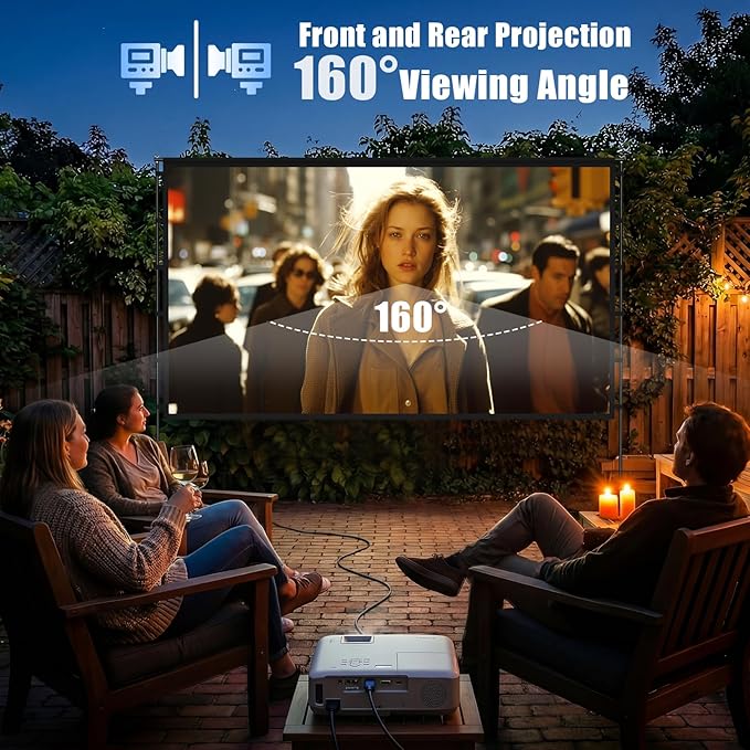Outdoor Projector Screen with Stand - 120 Inch Portable Projector Screen Outdoor Indoor Projection Screen 16:9 4K HD Movie Screens with Carry Bag Can Enjoy Home Theater Projection Screens