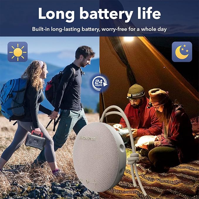 35W (peak) Monster Bluetooth Speaker, IPX8 Shower Speaker Waterproof, Bluetooth 5.4 with Loud HD Sound and Robust Bass, Extra Long Playtime Punchy, for Home, Beaches Portable Wireless Outdoor Speakers