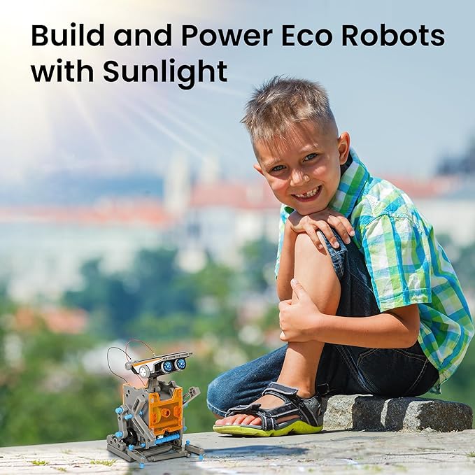 Sillbird 12-in-1 Solar Robot Toys & Robot Building Kit with Remote Control for Boys, Christmas STEM Robotics Technic Toy, Birthday Creative Gifts for Kids Ages 8-14