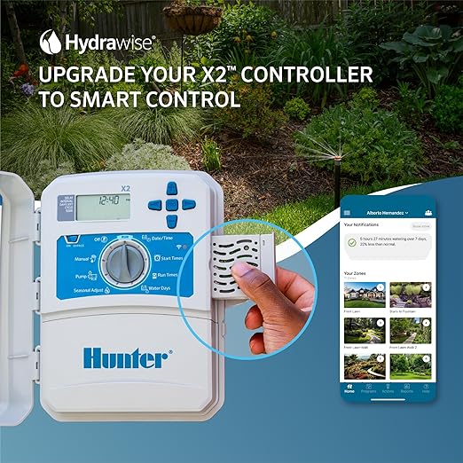 Hunter Wand Smart WiFi Module for X2 Sprinkler Controller, Hydrawise App, Remote Scheduling, 2.4GHz WiFi Only, Supports Bluetooth, Wi-Fi Direct & WPS Setup