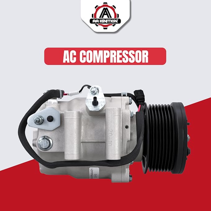 AC Compressor - A/C Compressor Compatible with Honda Civic 2006-2011, 1.8L - Replaces 38810RRBA01, 38800-RNA-A010-M, 38800-RNB-A02, 38800RNAA010M2, 38800RNAA01 - HVAC Air Conditioning Compressor