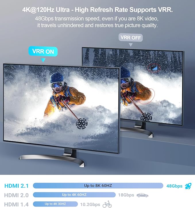 3x1 HDMI 2.1 Switch 4K 120Hz, Aluminum Alloy 8K@60Hz HDMI Switch 3 in 1 Out, avedio Links HDMI Switch Box Support 4K@120Hz, Ultra HD, 8K Hdmi Selector Switcher for Game Consoles, Fire Stick