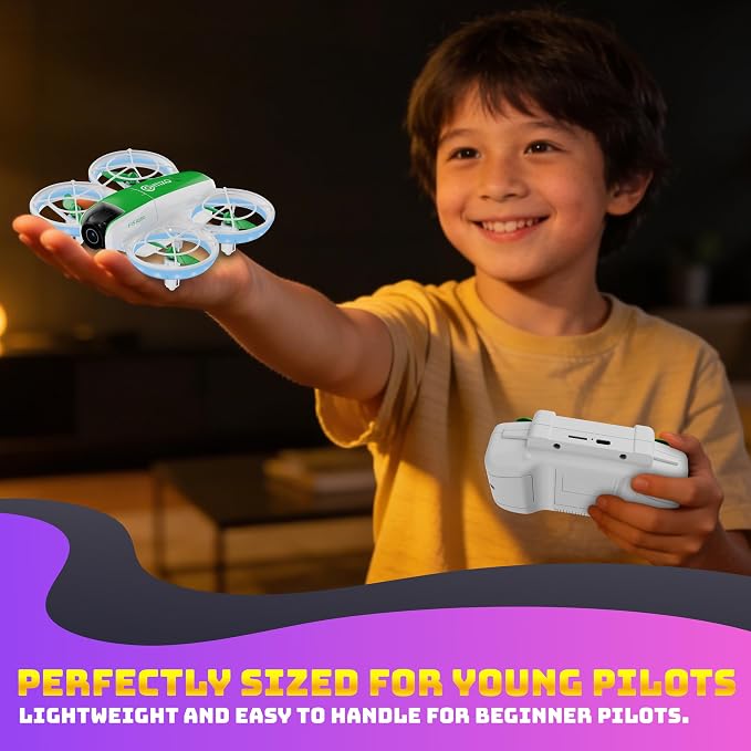 Contixo F15 Astro Mini Drone with 2.4" Screen Remote – 720P HD Dual Camera, Live Video Display, Optical Flow Hover, One-Key Takeoff/Landing, 360° Stunts, 2 Batteries, Beginner Drone for Kids & Adults