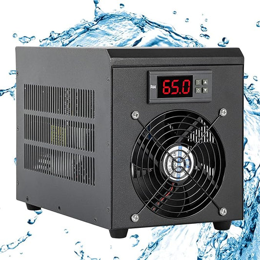 Poafamx 16gal Aquarium Chiller 60L Fish Tank Cooler Unit ℉ Quiet for Home Fish Shrimp Breeding Aquaculture