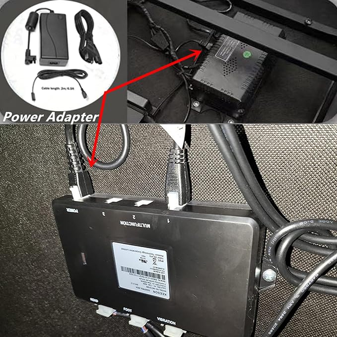 2-Pin Power Adapter for Okin Serta Ergomotion Keeson Control Box CB4620 MC121BS MC120PR MC120BS MC232 02-290020 83488 CB1220 LT-26975,3-Piece Switching Power Set Adjustable Bed Base Replacement Kit