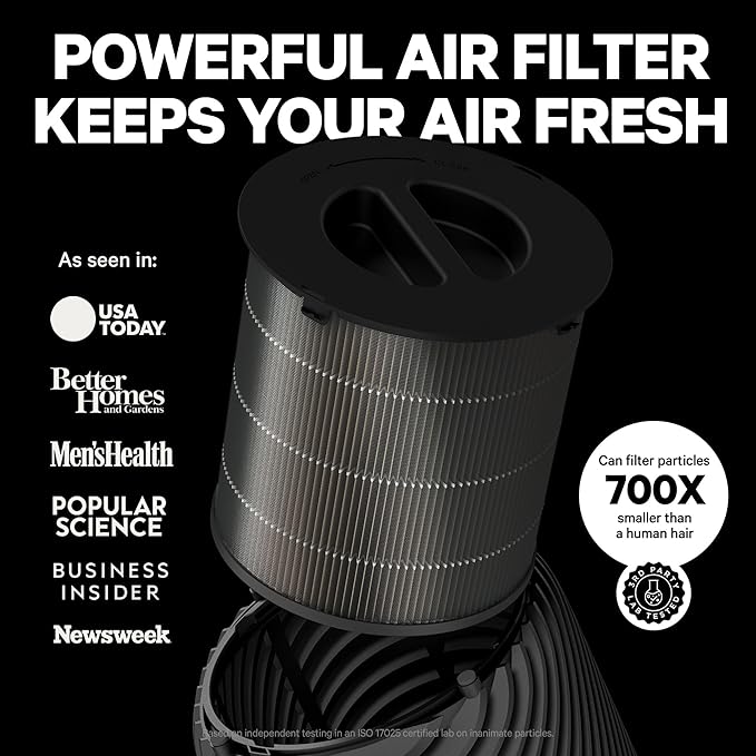 PuroAir 130i Smart Air Purifiers for Home Pets Allergies - HEPA + CarbonTech Filter up to 500X Stronger - Cleans Air Fast - Quiet Sleep Mode, Small Room Air Purifiers for Bedroom, Baby, Office (2PK)