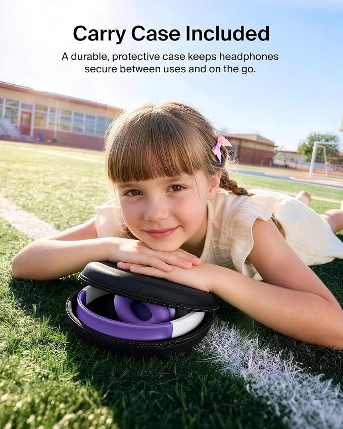 Belkin SoundForm Mini 2 Wireless Kids Bluetooth Headphones - On-Ear Earphones w/ 55H Battery Life, 85dB Safe Volume Limit, Built-in Microphone - Toddler Headphones for iPad, Tablet, School, Travel