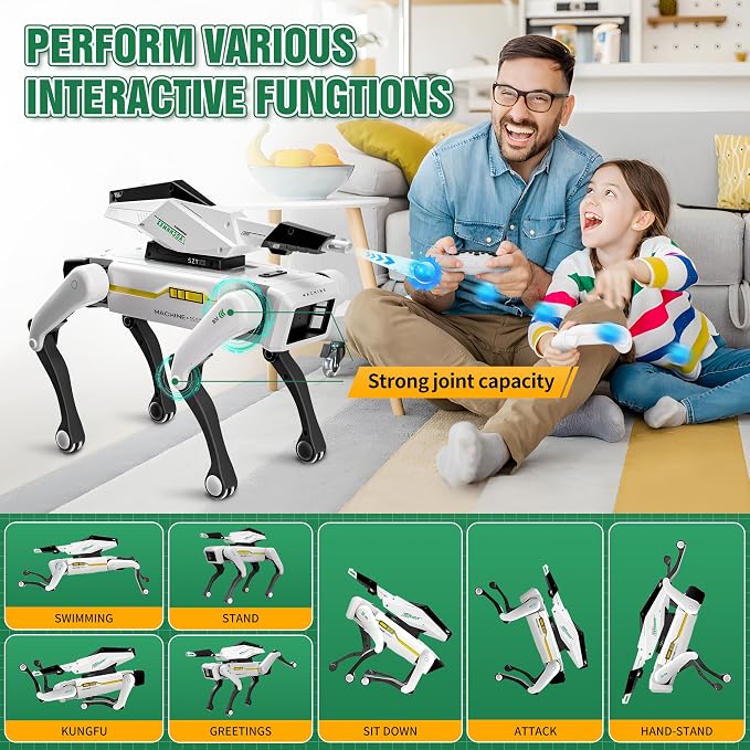 Smart Robot Dog 2 in 1- Interactive STEM Pet with Voice Control, 30+ Actions & APP Programming, Durable Design for Kids Age 6+ (Compatible with iOS/Android)