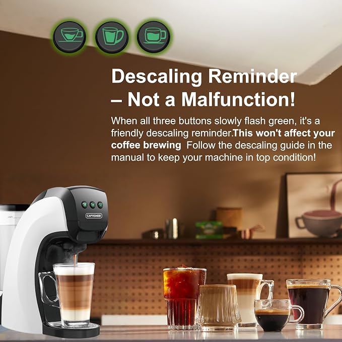 Warriors1 Coffee Maker for Keurig K Cup pod, Espresso Machine for Nespresso Original, Dolce Gusto Pods, Ground Coffee, Coffee Machine for kitchens, apartments, dorms, RVs & camping, 28 oz Reservoir
