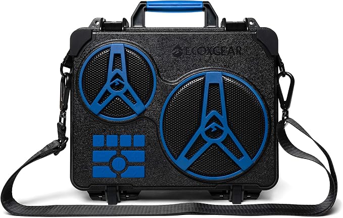 ECOXGEAR EcoJourney Rugged Waterproof Portable Bluetooth Wireless 65-Watt Speaker Dry Storage with 50+ Hours Playtime(Blue)
