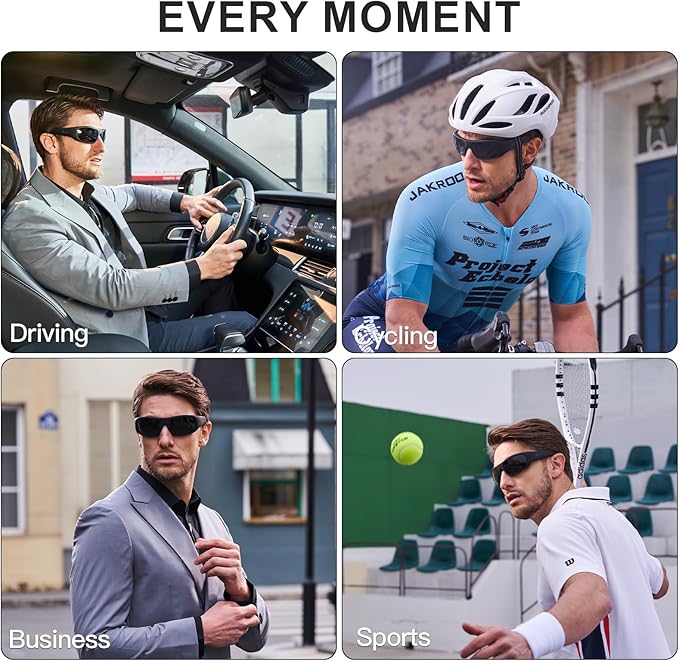 OhO sunshine Bluetooth Audio Sunglasses, Lightweight Open Ear Sport Glasses, 10H Playtime,Water Resistant with Voice Control
