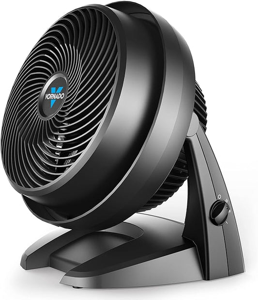 Vornado 630 Mid-Size Whole Room Air Circulator, 3-Speed, Floor Fan for Bedroom, Office, Home, Adjustable Tilt Head, 9 in, Quiet Cooling, Large Electric Fan, Black