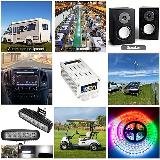 48v to 12v Converter Golf cart Step Down Converter 11-70V Input to 3.3V-24V Output 28A 336W Step Down Converter Adjustable dc with Fuse-70V 48V 36V 24 to 12V 3.3V-24V