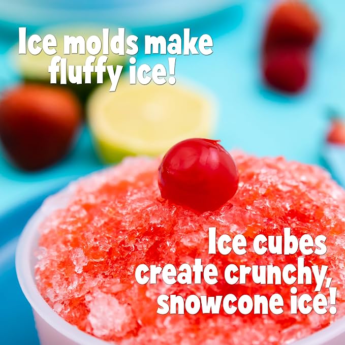 Hawaiian Shaved Ice HomePro Snow Cone and Shaved Ice Machine featuring blade adjustment knob bundled with Hawaiian Shaved Ice Mini Snow Cone Machine - Portable Countertop Ice Shaver with No Slip Base