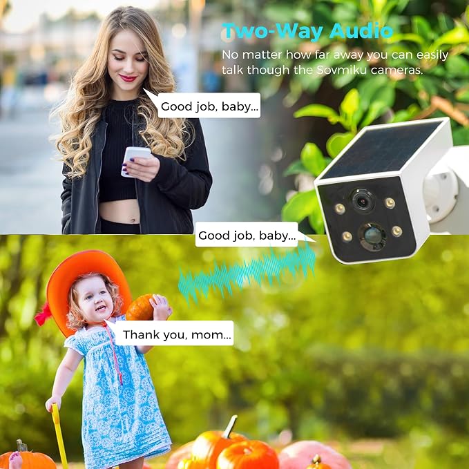 Vicohome Best 2K Solar Camera and AI Tracking Security Camera for Home,No NVR Needed,Battery Powered,Easy to Setup,Motion Detection,Two Way Audio,Color Night Vision,SD Slot, 180 Days Care Plan