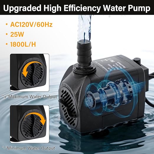 Auto Drip Irrigation System Kits for Plants, with 13 Gallon Bucket and 25W Water Pump, Automatic Watering System for Indoor and Outdoor for Grow Tent, Greenhouse, Lawn