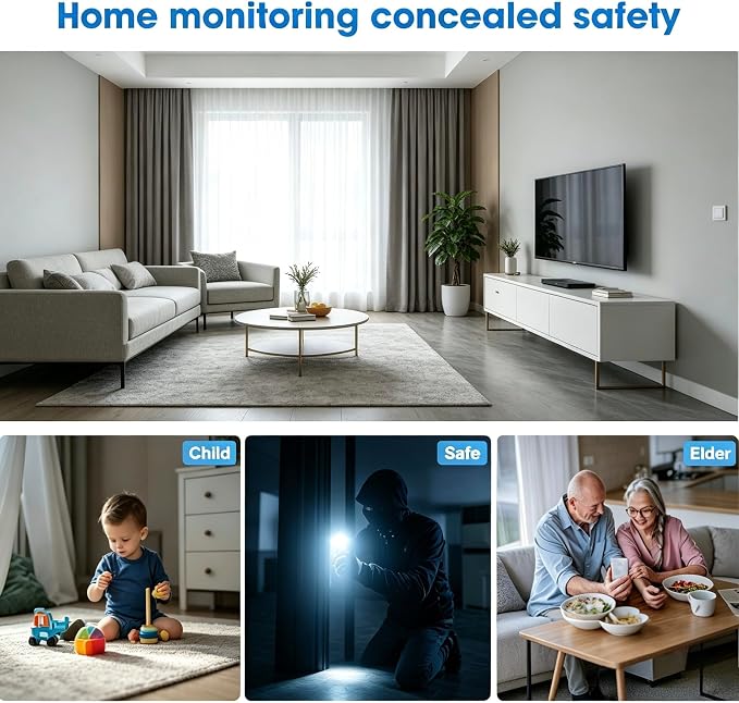 Hidden Camera Clock WiFi Spy Camera – 1080P Wireless Nanny Cam with Motion Detection, Night Vision, Remote Live Streaming via App, Indoor Security Camera for Home Office