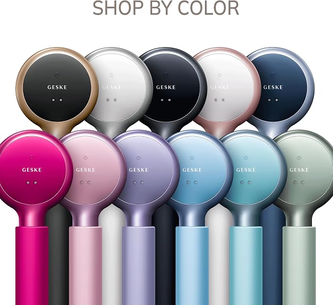 GESKE LED Sonic Full-Body Brush | 9 in 1 | Body Cleansing Brush & Intensive Exfoliator with LED | with SmartSonic Pulsations | Expert Deep Cleansing & Massage | Rough Skin Remover | Adjustable Handle