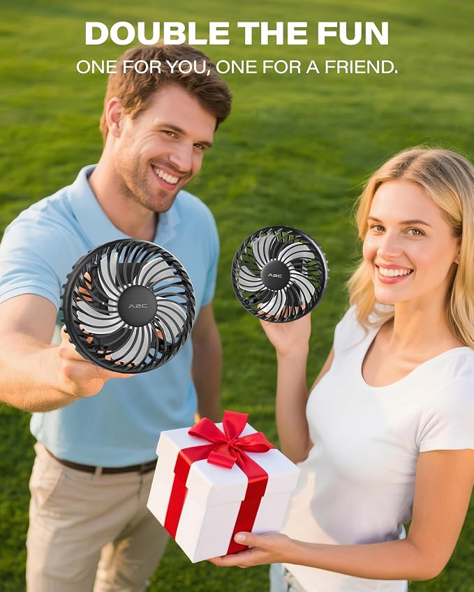 A2C Rechargeable Treadmill Fan for Peloton Bike & Exercise Bike [4000mAh], Portable Fan with 16.5" Long Bendable Arm, 3 Speed, 360° Rotation, Accessories for Peloton Fit Bike, Bike+ or Tread [2-Pack]